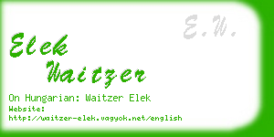 elek waitzer business card